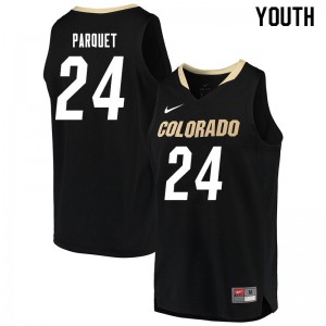 Youth Colorado Buffaloes Eli Parquet #24 Alumni Black Jerseys 700099-126