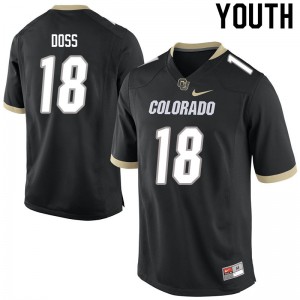 Youth Colorado Buffaloes Jeremiah Doss #18 Black Football Jerseys 341925-528