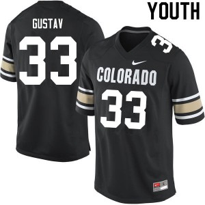 Youth Colorado Buffaloes Joshka Gustav #33 Home Black NCAA Jersey 604668-823