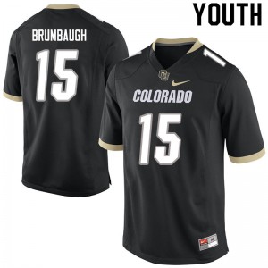 Youth Colorado Buffaloes Legend Brumbaugh #15 Official Black Jersey 329565-186