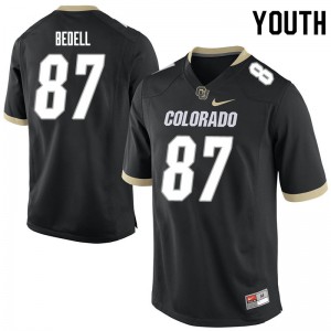 Youth Colorado Buffaloes Derek Bedell #87 Black NCAA Jersey 154440-247