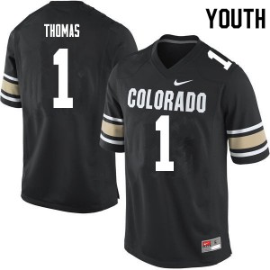 Youth Colorado Buffaloes Guy Thomas #1 Stitched Home Black Jersey 625506-472
