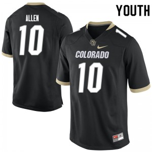 Youth Colorado Buffaloes Jash Allen #10 University Black Jersey 457230-274
