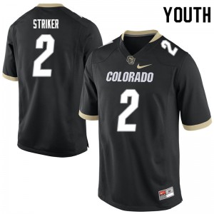 Youth Colorado Buffaloes Jaylen Striker #2 Black NCAA Jerseys 990989-535