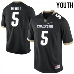 Youth Colorado Buffaloes La'Vontae Shenault #5 Black High School Jerseys 106142-220