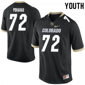 Youth Colorado Buffaloes Nikko Pohahau #72 Black Alumni Jersey 811118-703