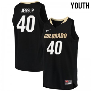 Youth Colorado Buffaloes Isaac Jessup #40 High School Black Jerseys 942718-774