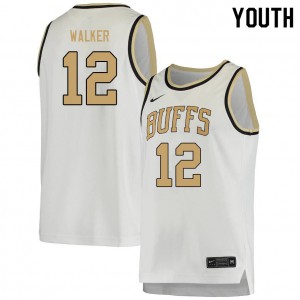 Youth Colorado Buffaloes Jabari Walker #12 White NCAA Jerseys 111895-539