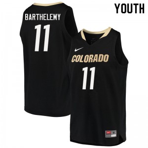 Youth Colorado Buffaloes Keeshawn Barthelemy #11 NCAA Black Jersey 210520-198