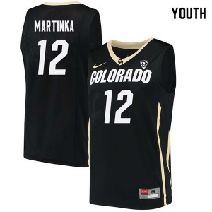 Youth Colorado Buffaloes AJ Martinka #12 Official Black Jersey 231435-647