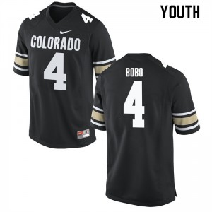 Youth Colorado Buffaloes Bryce Bobo #4 Home Black Embroidery Jerseys 988013-479