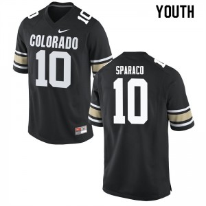Youth Colorado Buffaloes Dante Sparaco #10 Home Black Player Jerseys 736336-529