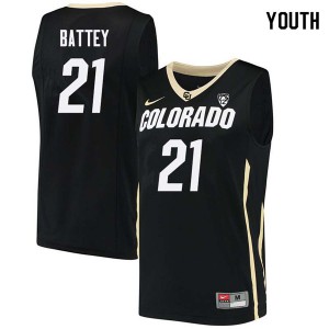 Youth Colorado Buffaloes Evan Battey #21 Basketball Black Jerseys 876687-880