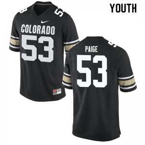 Youth Colorado Buffaloes Heston Paige #53 Alumni Home Black Jerseys 870741-485