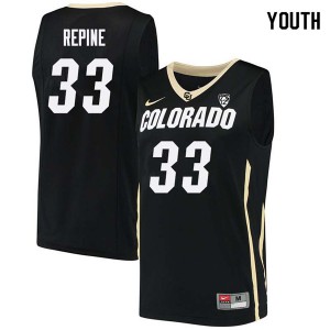 Youth Colorado Buffaloes Josh Repine #33 Black NCAA Jerseys 916066-821