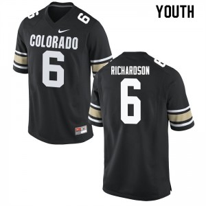 Youth Colorado Buffaloes Paul Richardson #6 Home Black Official Jersey 430418-823