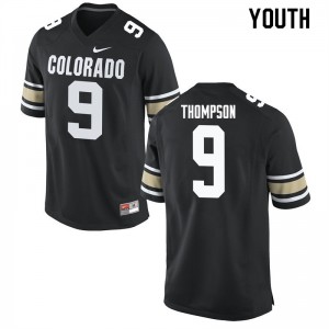 Youth Colorado Buffaloes Tedric Thompson #9 Home Black Official Jersey 249505-465