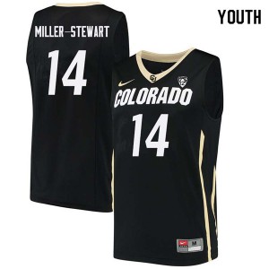Youth Colorado Buffaloes Tory Miller-Stewart #14 Black Stitched Jerseys 516496-474