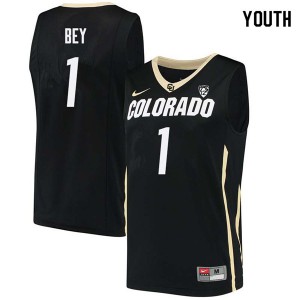 Youth Colorado Buffaloes Tyler Bey #1 Black Player Jerseys 390213-960