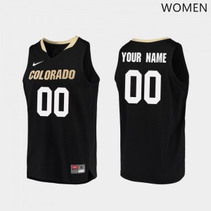 Womens Colorado Buffaloes Custom #00 Black College Jerseys 832170-478